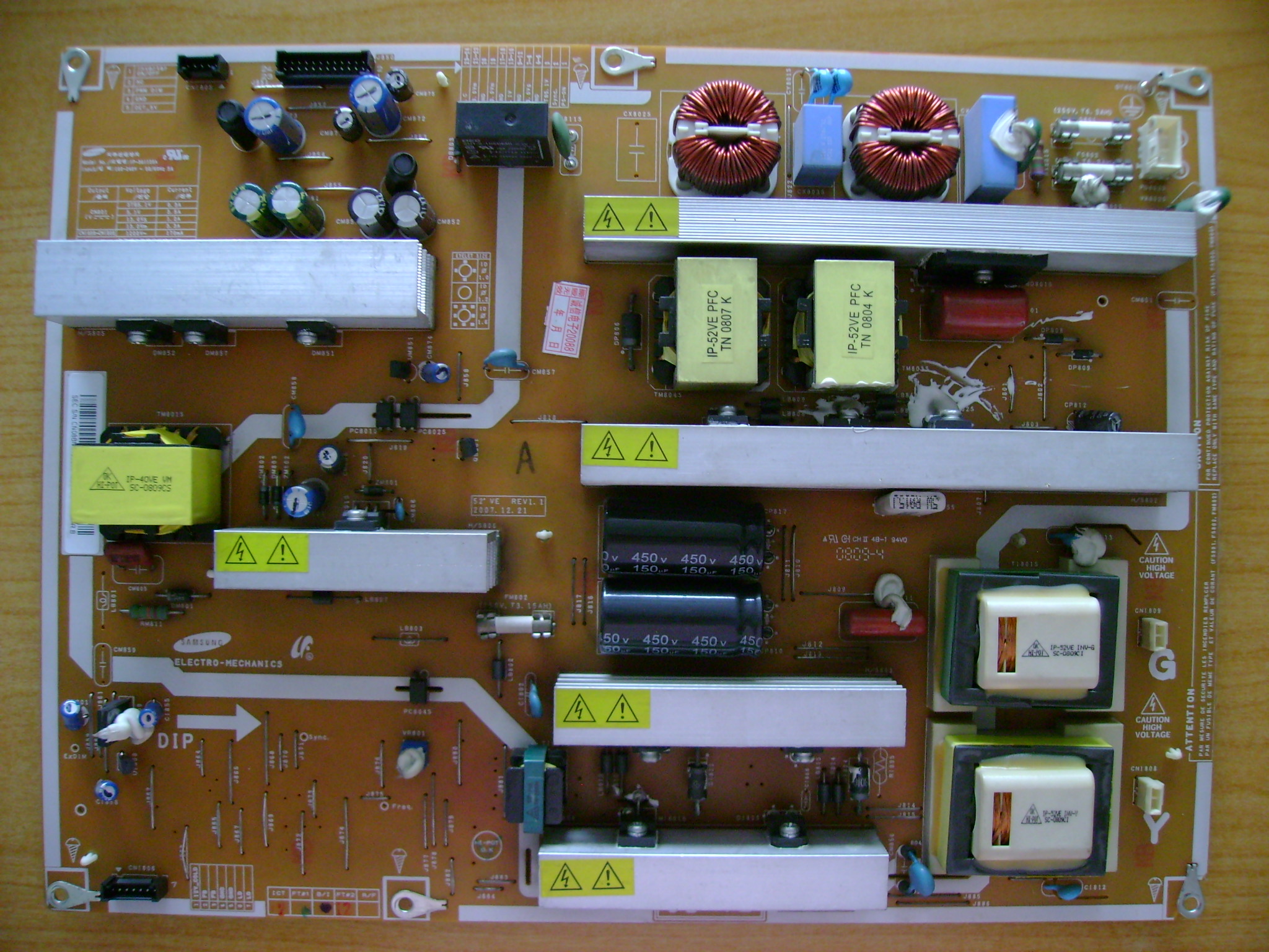 SAMSUNG POWER SUPPLY BN44-00200A IP Board IP-361135A - Click Image to Close