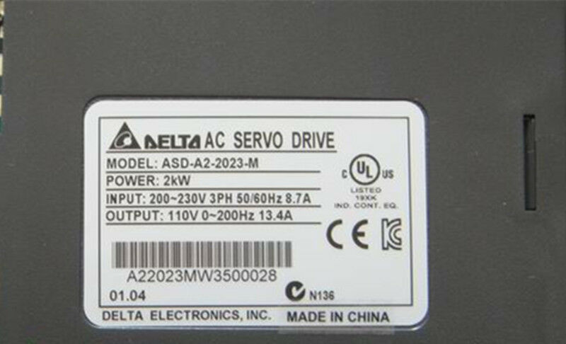 ECMA-C11020SS+ASD-A2-2023-M DELTA AC servo motor driver kit 2.0kw 3000rpm 6.37Nm