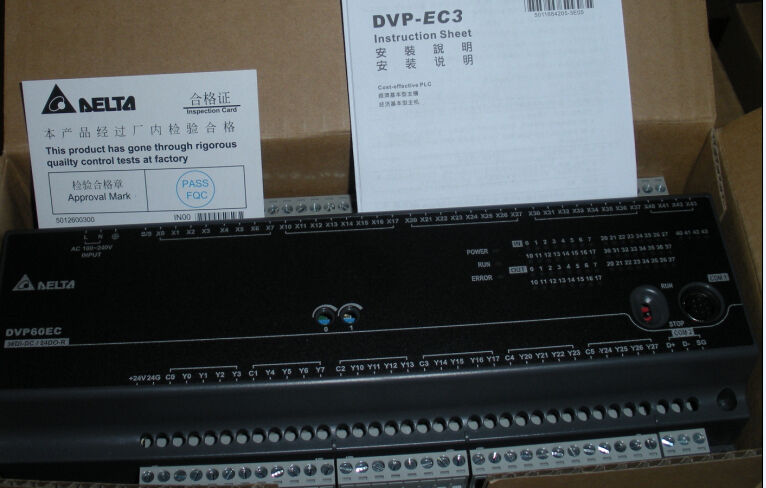 DVP60EC00R3 Delta EC3 Series Standard PLC DI 36 DO 24 Relay 100-240VAC new