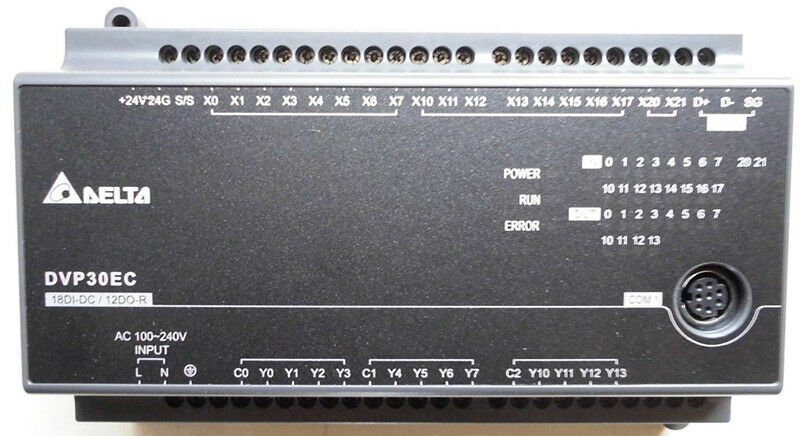 DVP30EC00R3 Delta EC3 Series Standard PLC DI 18 DO 12 Relay 100-240VAC new