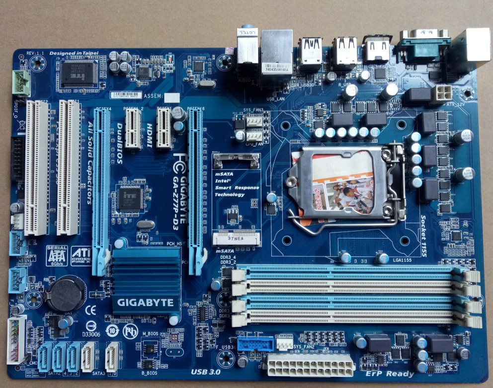 GIGABYTE GA-Z77P-D3 Chipset Intel Z77 LGA1155 DDR3 HDMI Motherboard