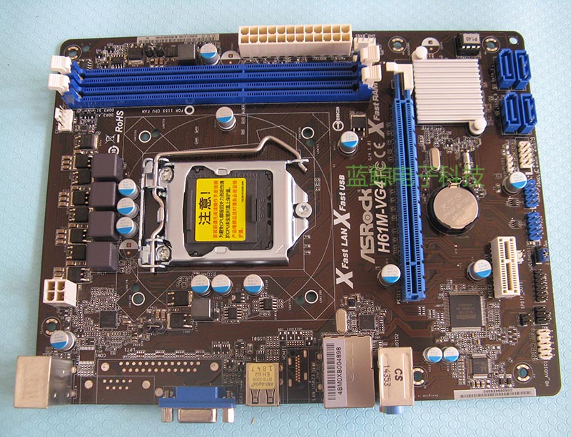 Motherboard1155 Asrock H61M-VG4 dual core G2030 3 Ghz 4GB RAM DDR3