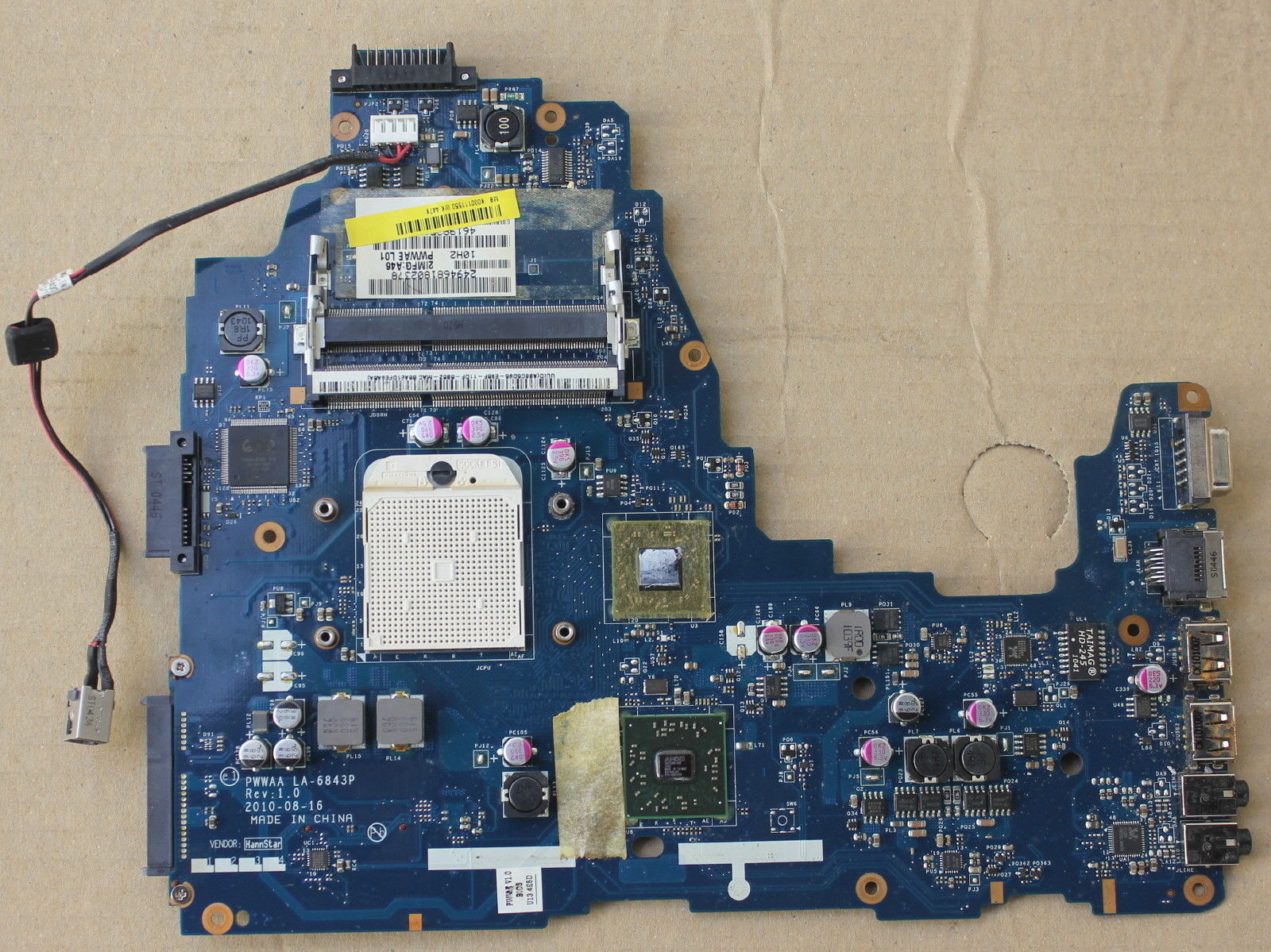 Motherboard Toshiba Satellite C660 C660D K000111550 PWWAA LA-6843P AMD