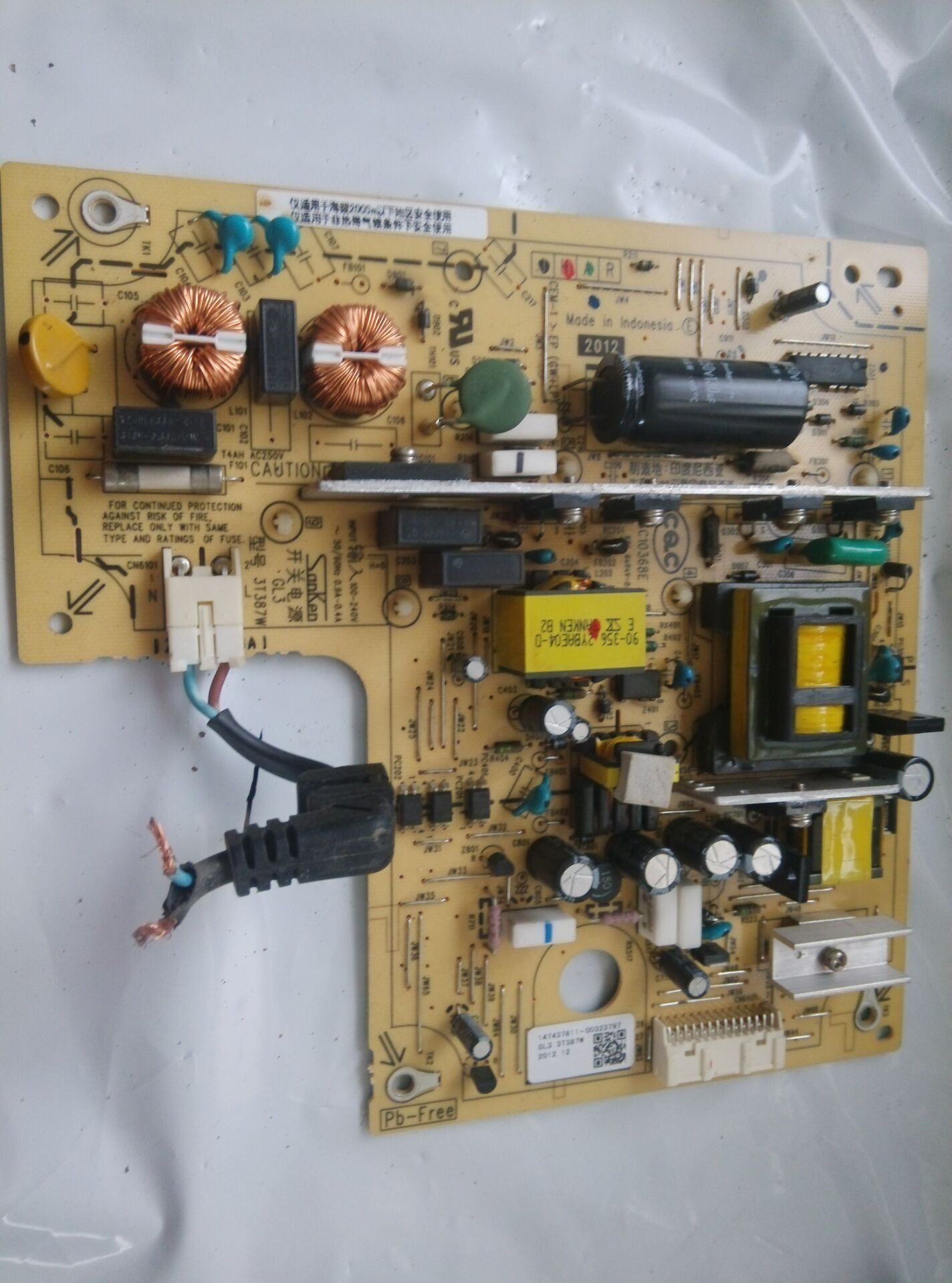 PSC10368E M Sony KDL-26EX550 Power Supply Board (PB-PJL-161207-11 )
