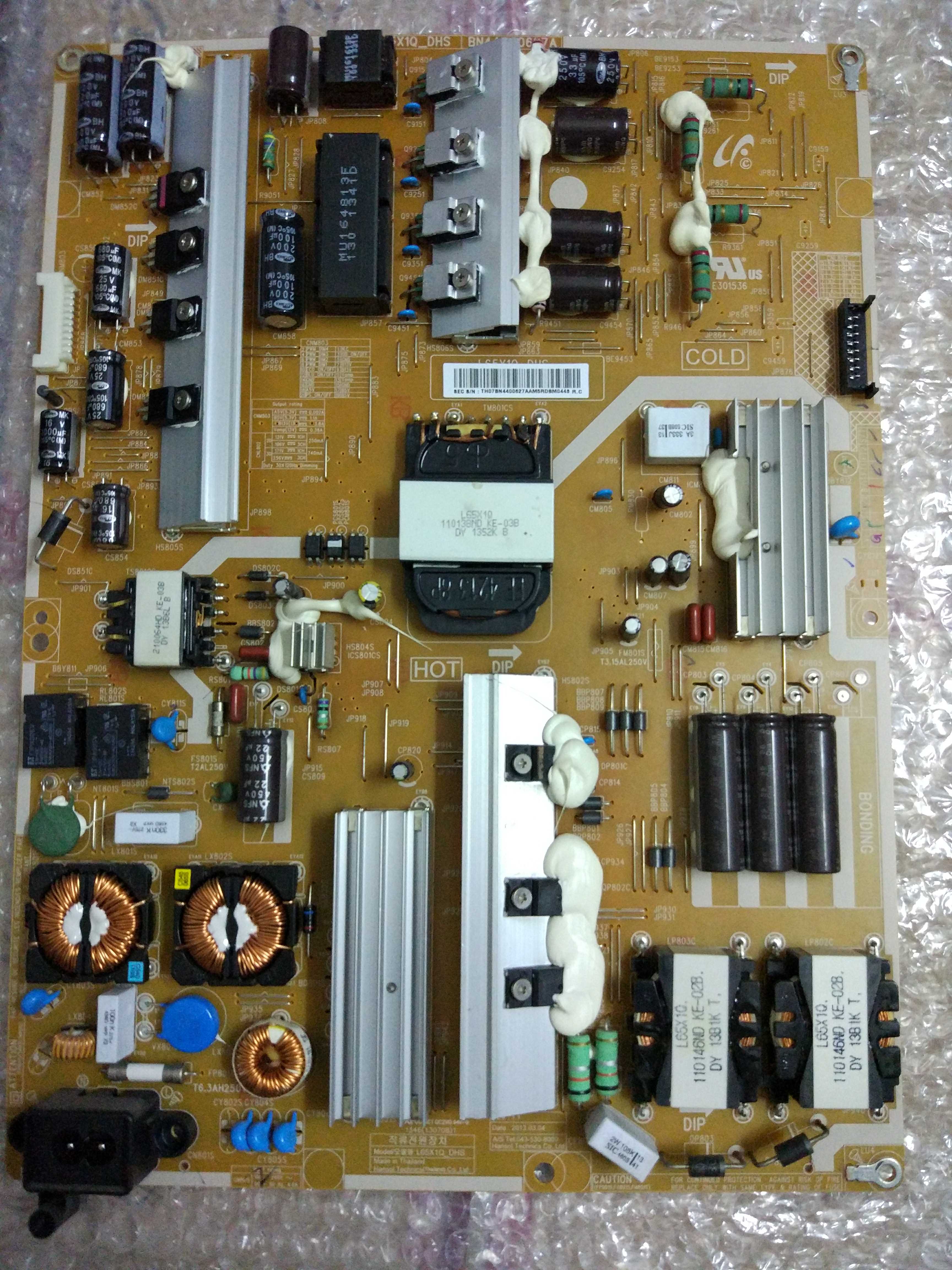 Samsung LCD UE65F6400 Power Supply Board BN44-00627A