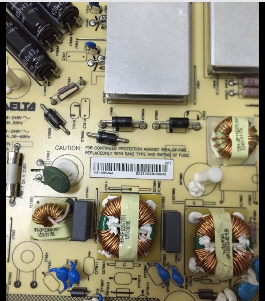Sharp RUNTKB118WJQZ (DPS-254BP-1) Power Supply / LED Board - Click Image to Close