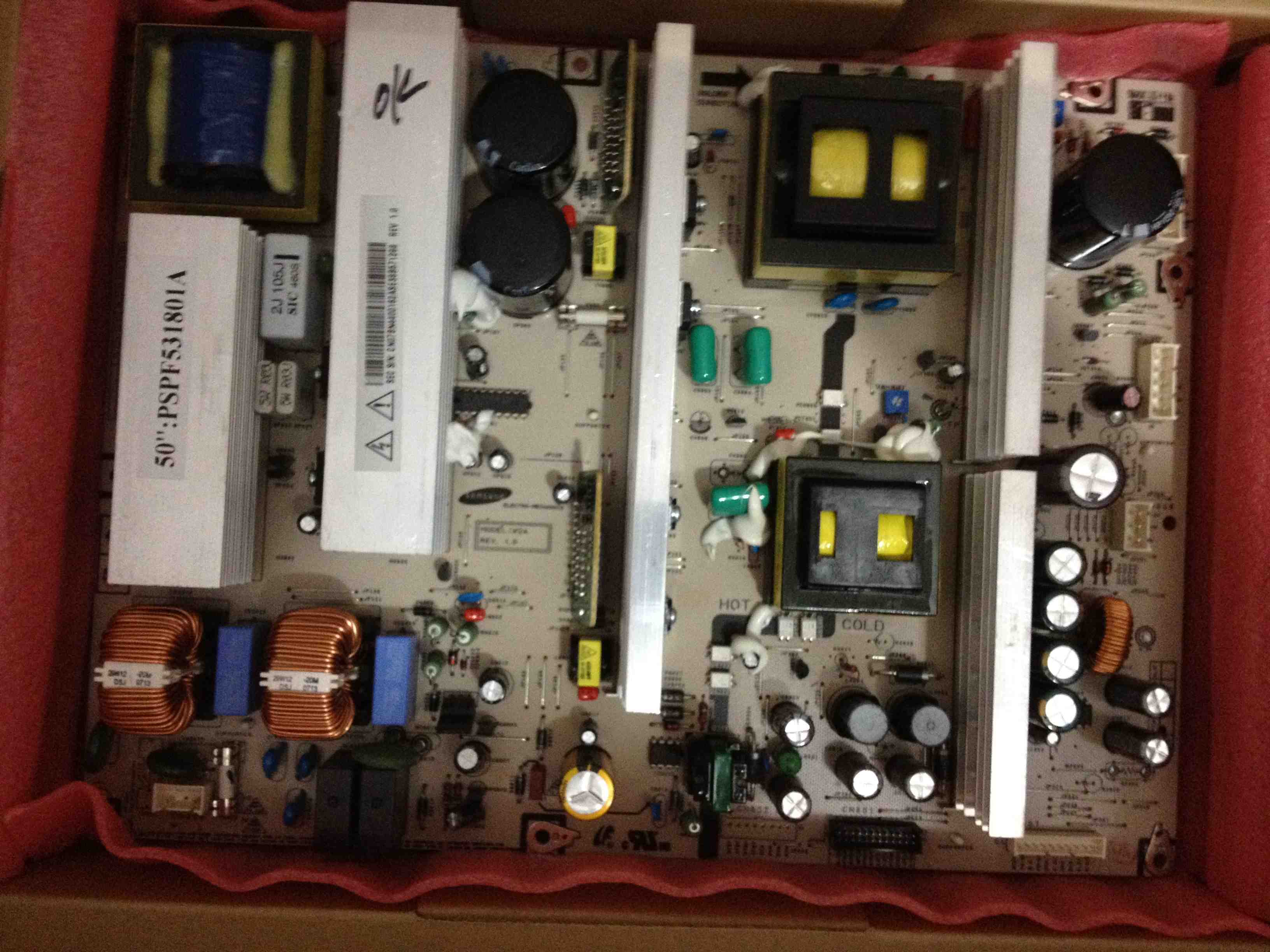 BN44-00162A PSPF531801A 50-inch plasma power supply board